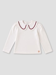 Angel & Rocket White Trinity Woven Collar Long Sleeve Top - Image 4 of 5