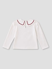 Angel & Rocket White Trinity Woven Collar Long Sleeve Top - Image 5 of 5