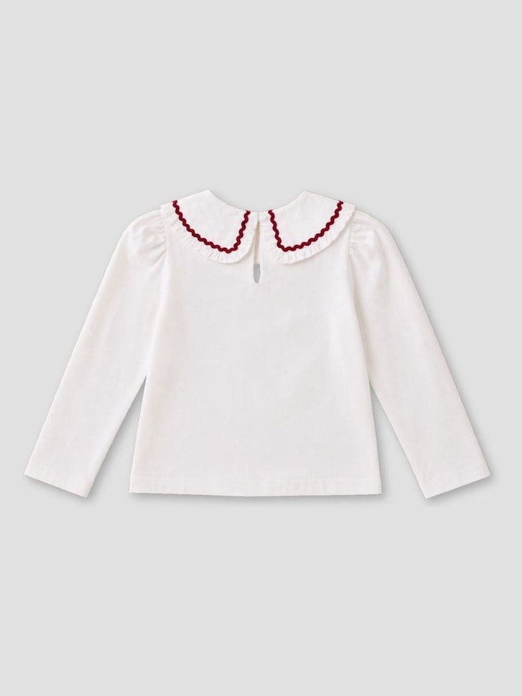Angel & Rocket White Trinity Woven Collar Long Sleeve Top - Image 5 of 5 Angel & Rocket White Trinity Woven Collar Long Sleeve Top - Image 5 of 5