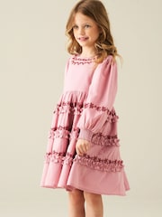 Angel & Rocket Pink Reyna Embroidered Dress - Image 3 of 6