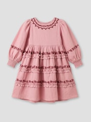 Angel & Rocket Pink Reyna Embroidered Dress - Image 5 of 6