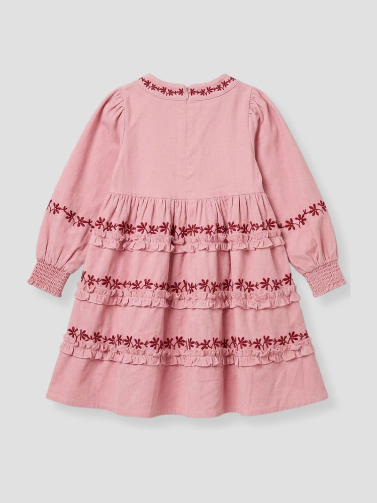 Angel & Rocket Pink Reyna Embroidered Dress - Image 6 of 6 Angel & Rocket Pink Reyna Embroidered Dress - Image 6 of 6