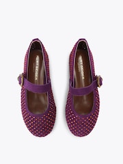 Kurt Geiger London Purple Junior Mini Mayfair Ballerinas - Image 1 of 4