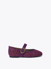 Kurt Geiger London Purple Junior Mini Mayfair Ballerinas - Image 2 of 4