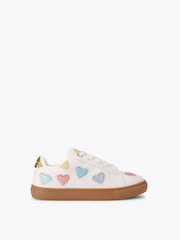 Kurt Geiger London White Junior Mini Lane Heart Trainers - Image 2 of 4