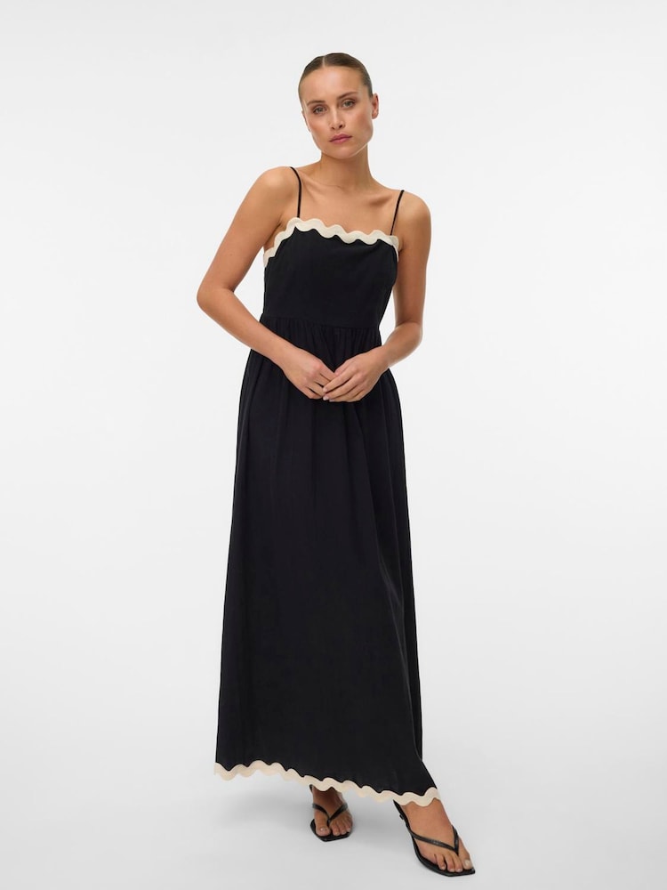 VERO MODA Black Ankle Length Cami Dress - Image 1 of 5
