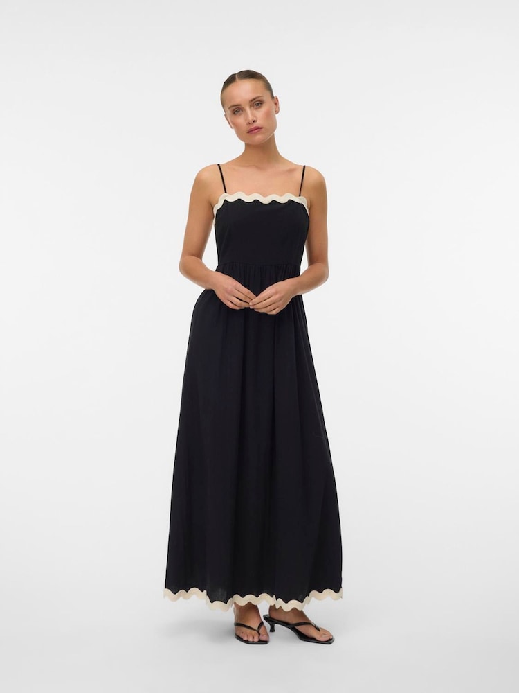 VERO MODA Black Ankle Length Cami Dress - Image 2 of 5