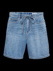 VERO MODA Blue Mid Rise Denim Bermuda Shorts - Image 4 of 5