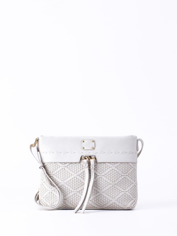 Lakeland Leather White Wasdale Cross Body Bag - Image 1 of 6 Lakeland Leather White Wasdale Cross Body Bag - Image 1 of 6