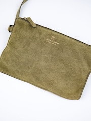 Lakeland Leather Green Santon Suede Tote Bag - Image 3 of 7