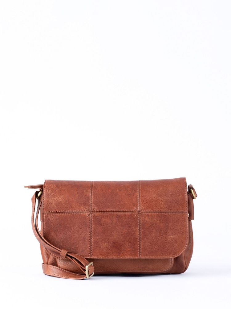 Lakeland Leather Brown Patterdale Cross-Body Bag - Image 1 of 7