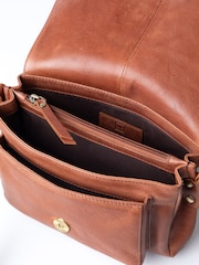 Lakeland Leather Brown Patterdale Cross-Body Bag - Image 5 of 7