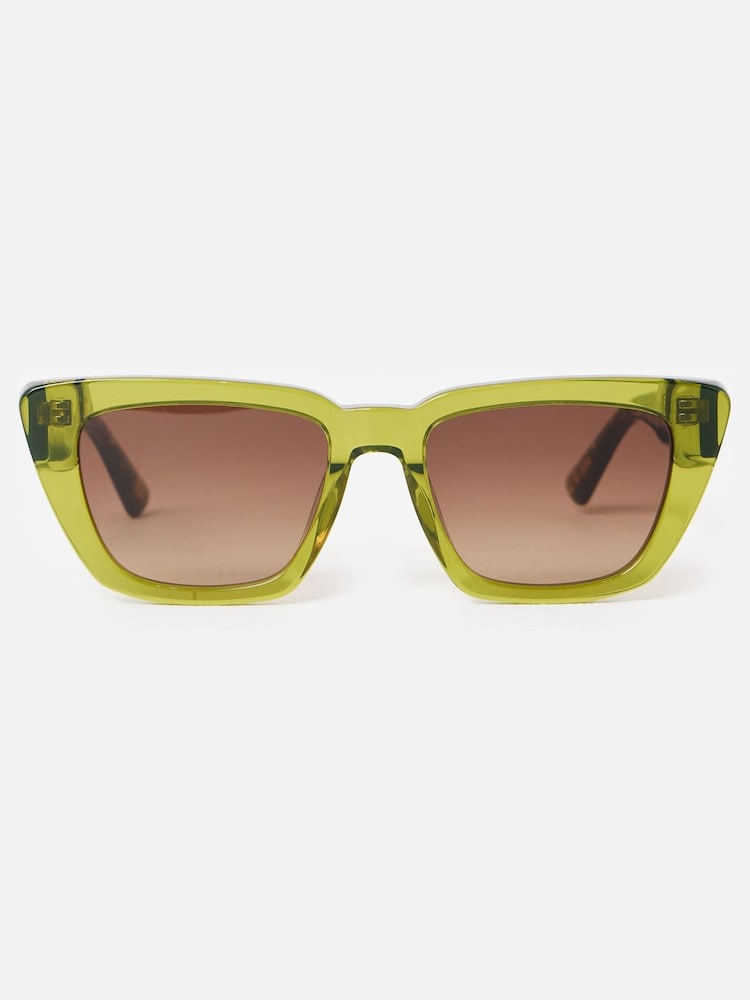 Oliver Bonas Angled Square Acetate Sunglasses - Bild 1 von 5
