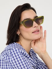 Oliver Bonas Angled Square Acetate Sunglasses - Bild 5 von 5