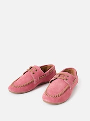 Oliver Bonas Pink Suede Boat Shoes - Image 3 of 7