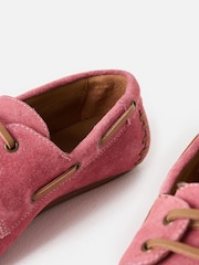 Oliver Bonas Pink Suede Boat Shoes - Image 5 of 7