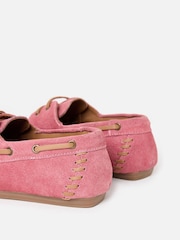 Oliver Bonas Pink Suede Boat Shoes - Image 6 of 7