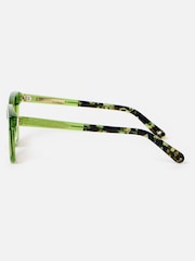 Oliver Bonas Green Crystal Square Acetate Sunglasses - Image 3 of 5