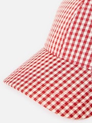 Oliver Bonas Gingham & Embroidered Strawberry Cap Hat - Bild 6 von 6