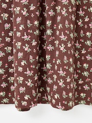 Oliver Bonas Gingham Floral Shirred Bodice Midi Dress - Larawan 7 ng 7