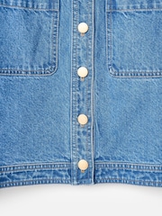 Oliver Bonas Blue Cropped Denim Jacket - Image 7 of 8