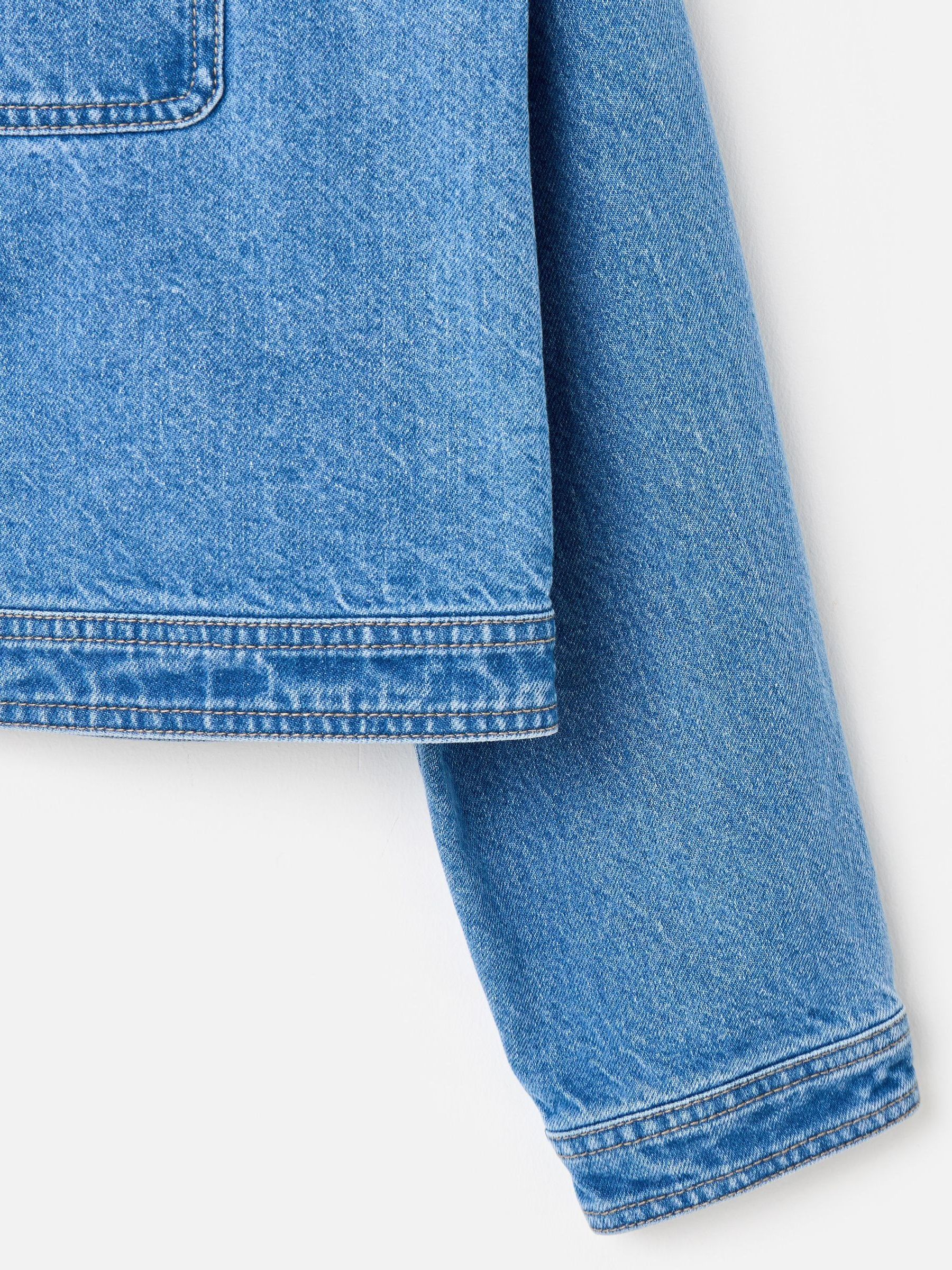 Buy Oliver Bonas Blue Cropped Denim Jacket from the Next UK online