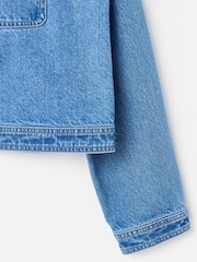 Oliver Bonas Blue Cropped Denim Jacket - Image 8 of 8
