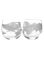 Jeray Set of 4 Clear Bar Originale Globe Rocker Glasses 300ml - Image 1 of 3