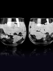 Jeray Set of 4 Clear Bar Originale Globe Rocker Glasses 300ml - Image 2 of 3