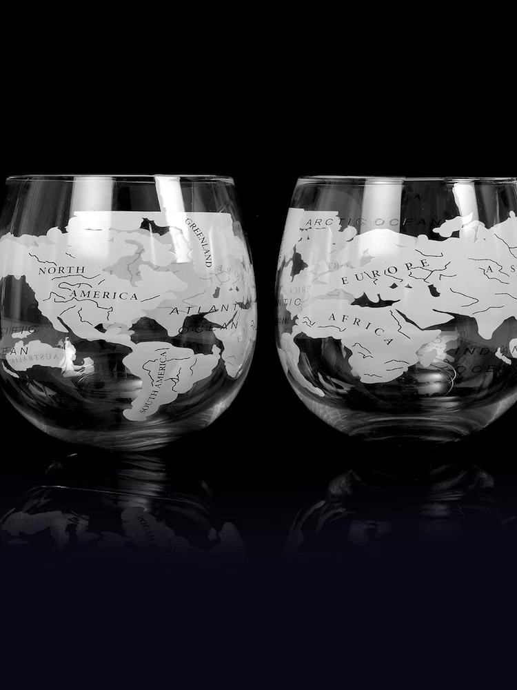 Buy Jeray Set of 4 Clear Bar Originale Globe Rocker Glasses 300ml from ...