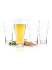 Jeray Set of 4 Clear Final Touch Brewhouse Beer Glasses - Image 1 of 3