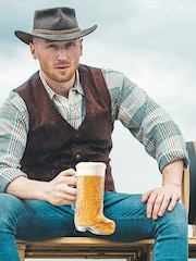 Jeray Set of 2 Clear Final Touch Wild West Boot Glass 650ml - Image 4 of 4