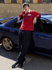 أحمر - EDIT Racing Badge Rugby Shirt - صورة 2 من 9