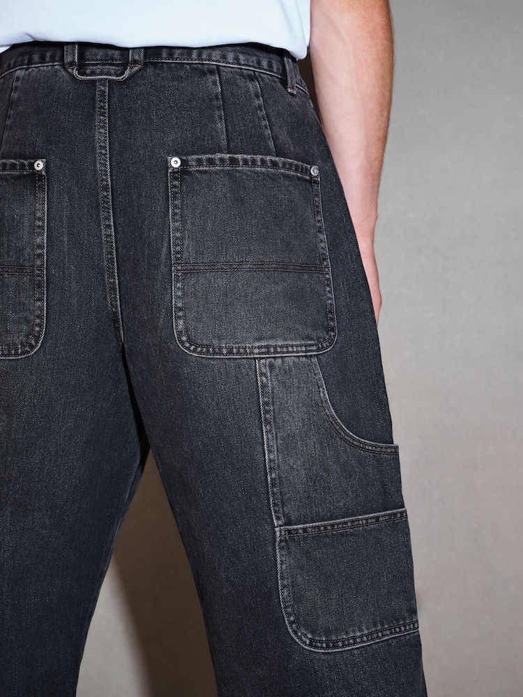 Black EDIT Ultra Baggy Jeans - Image 5 of 5 Black EDIT Ultra Baggy Jeans - Image 5 of 5