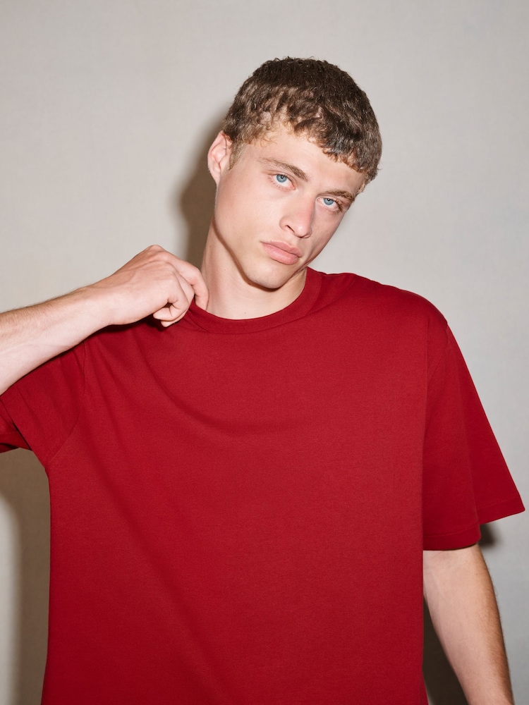 Red Heavyweight Boxy EDIT T-Shirt - Image 1 of 8