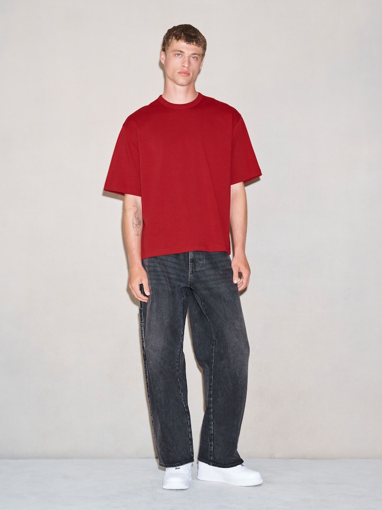 Red Heavyweight Boxy EDIT T-Shirt - Image 2 of 8
