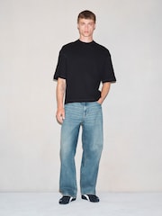Black Boxy Waffle Texture Edit T-Shirt - Image 2 of 8