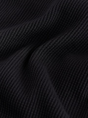 Black Boxy Waffle Texture Edit T-Shirt - Image 7 of 8