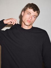 Musta - Long Sleeve Heavyweight Boxy Edit T-Shirt - Kuva 2 / 8