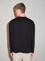 Musta - Long Sleeve Heavyweight Boxy Edit T-Shirt - Kuva 4 / 8
