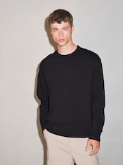 Musta - Long Sleeve Heavyweight Boxy Edit T-Shirt - Kuva 5 / 8