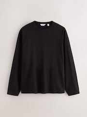 Musta - Long Sleeve Heavyweight Boxy Edit T-Shirt - Kuva 6 / 8