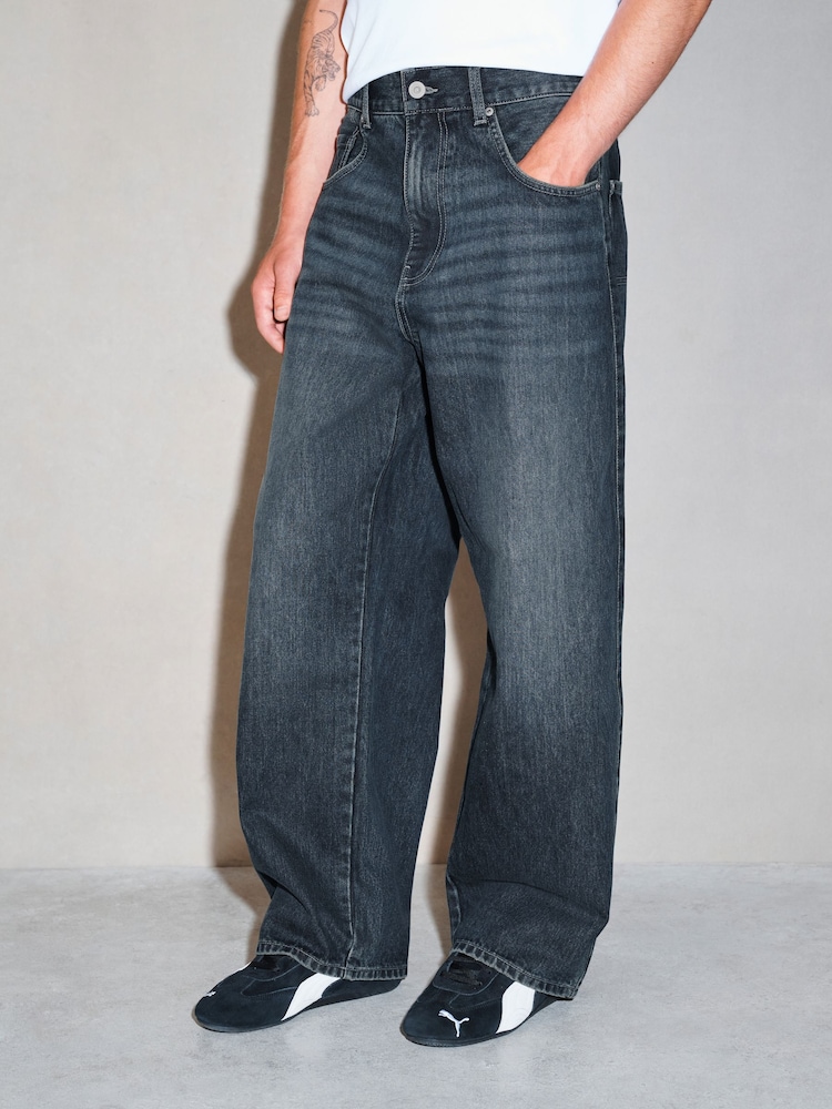 Dark Blue EDIT Ultra Baggy Jeans - Image 2 of 6 Dark Blue EDIT Ultra Baggy Jeans - Image 2 of 6