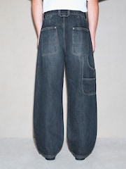 Dark Blue EDIT Ultra Baggy Jeans - Image 3 of 6