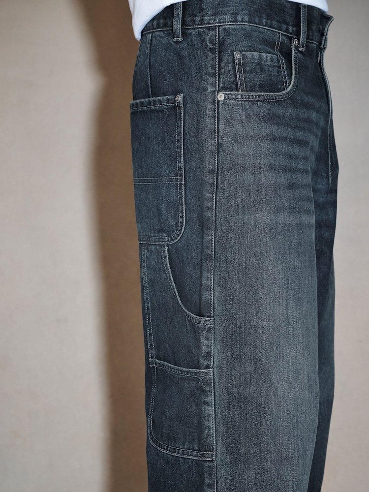 Dark Blue EDIT Ultra Baggy Jeans - Image 6 of 6 Dark Blue EDIT Ultra Baggy Jeans - Image 6 of 6