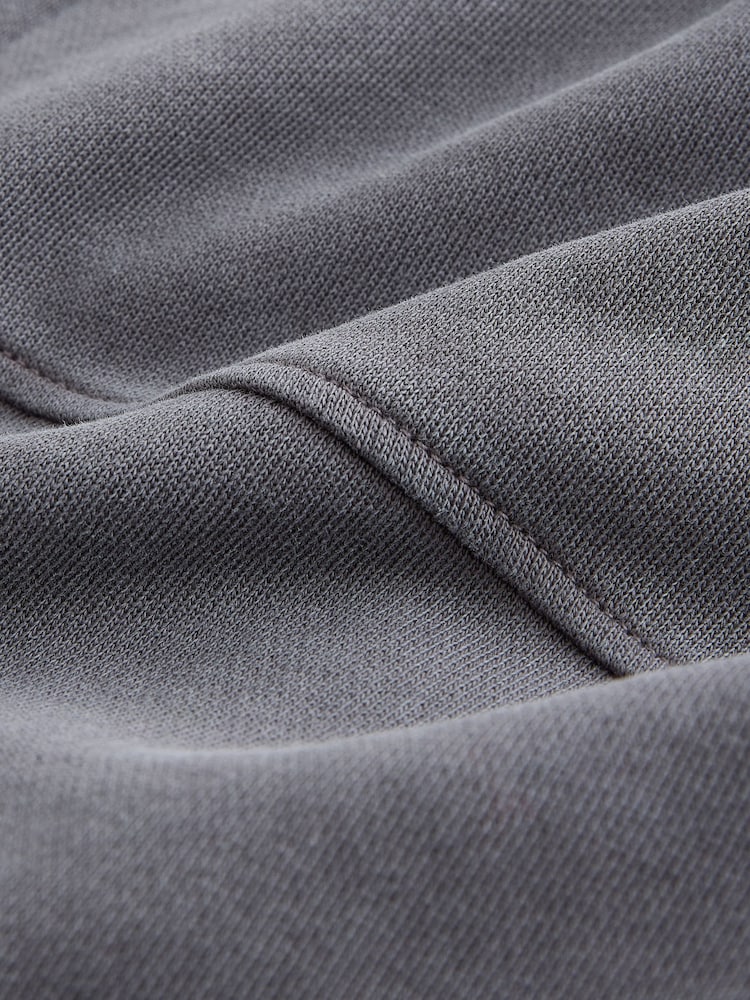 Grey EDIT Heavyweight Jersey Relaxed Fit Zip Up Hoodie - Image 7 of 7