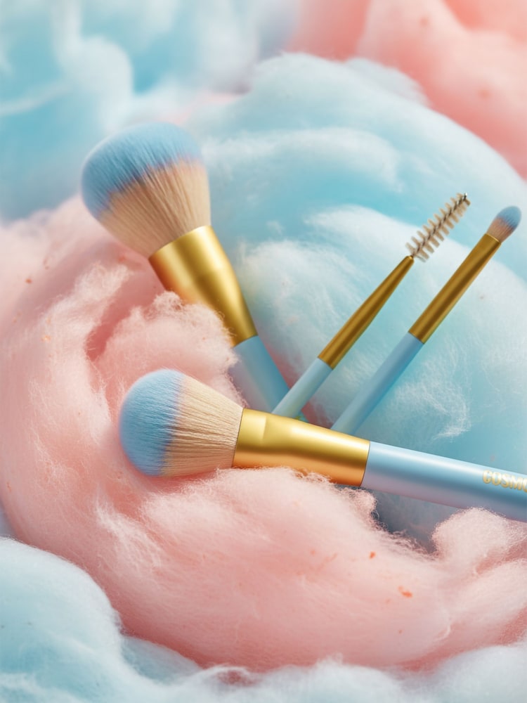 Cosmopolitan Blue Cotton Candy Make Up Brushes Set - Image 1 of 1
