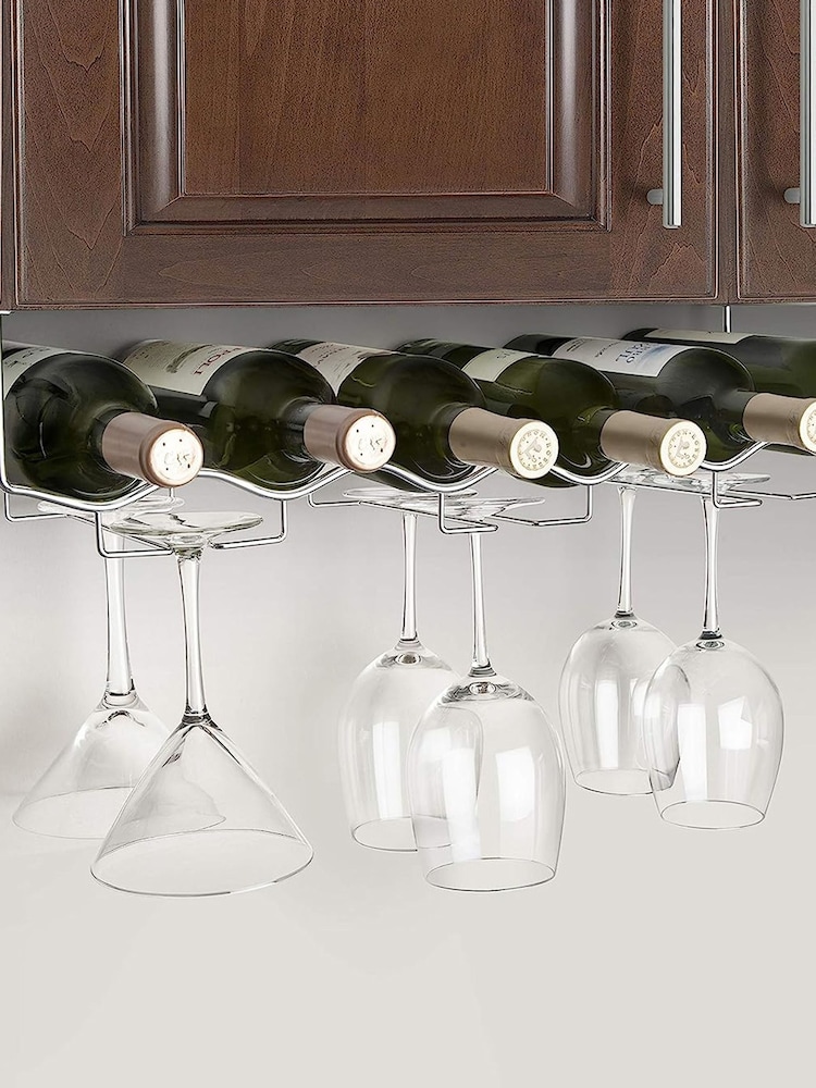 Jeray Chrome Final Touch Under Cabinet Glass Rack - Image 1 of 3 Jeray Chrome Final Touch Under Cabinet Glass Rack - Image 1 of 3