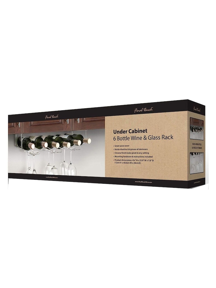 Jeray Chrome Final Touch Under Cabinet Glass Rack - Image 3 of 3 Jeray Chrome Final Touch Under Cabinet Glass Rack - Image 3 of 3