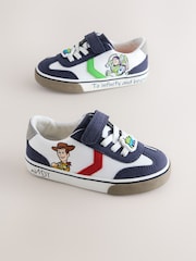 White Toy Story Wide Fit (G) Touch Fastening Elastic Lace Trainers - Image 1 of 5